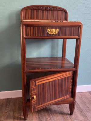 Art Deco Macassar Ebony Nightstand by Maison Bonjour et Cie, 1920s-TEB-706636