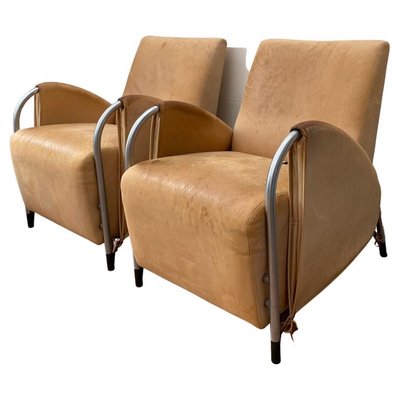 Art Deco Machine Age Style Armchairs by Jan Des Bouvrie for Gelderland, Set of 2-LL-1294786