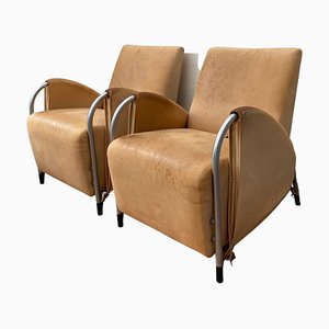 Art Deco Machine Age Style Armchairs by Jan Des Bouvrie for Gelderland, Set of 2-LL-1294786