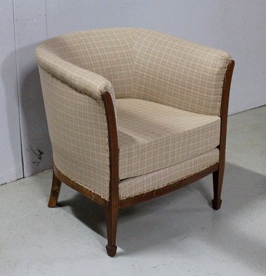 Art Deco Mahogany Lounge Chair, 1930s-RVK-803817