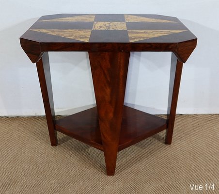 Art Deco Mahogany Side Table, 1940s-RVK-1282710