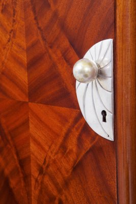 Art Deco Mahogany Sideboard with Marble Top and Mirror, France, 1920s-WHY-1780492