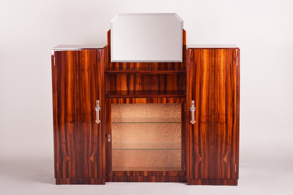 Art Deco Mahogany Sideboard with Mirror, France, 1920s-WHY-1780498