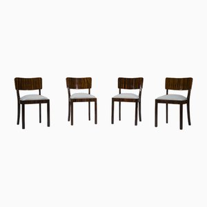 Art Deco Makassar Dining Chairs, 1930s, Set of 4-ZZH-1782068