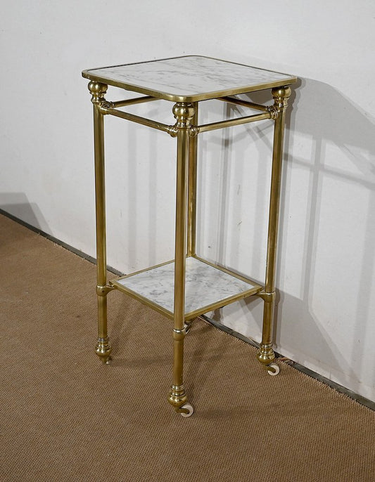 Art Deco Marble and Brass Trolley, 1920s