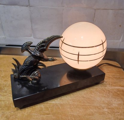 Art Deco Marble and Regulating Night Light, 1930s-ZQS-1742155