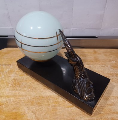 Art Deco Marble and Regulating Night Light, 1930s-ZQS-1742155