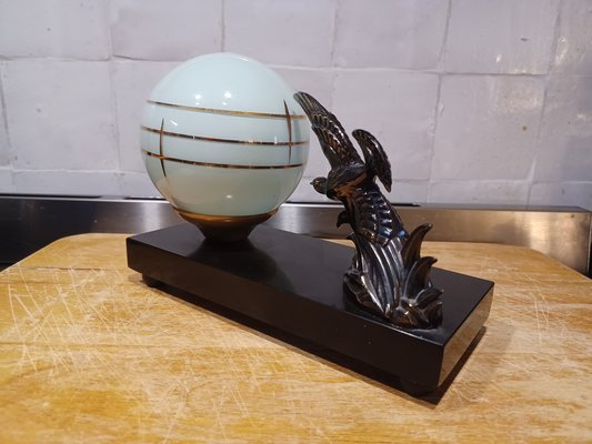 Art Deco Marble and Regulating Night Light, 1930s-ZQS-1742155