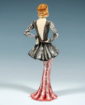 Art Deco Marlene Dietrich Fashion Lady Figurine by C. Weiss for Goldscheider, Vienna, Austria, 1937-EMT-1704067