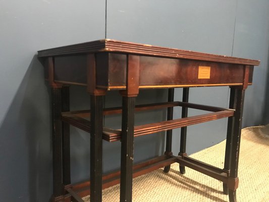 Art Deco Marquetry Console Table-HLV-1428611