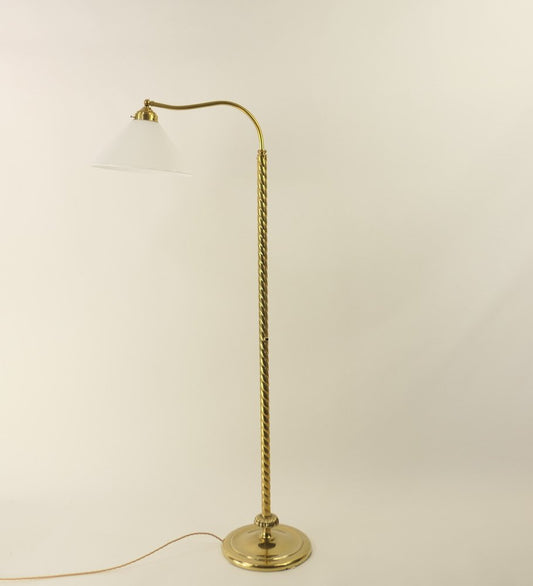 Art Deco Massive Brass Floor Lamp, Vienna, 1930s