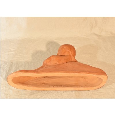 Art Deco Maternity Sculpture in Terracotta by Gennarelli, 20th Century-YVI-980323