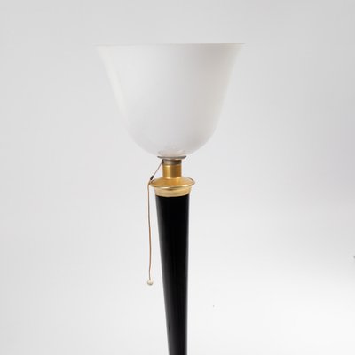 Art Deco Mazda Lamp in Beech and Brass-AYY-1495165