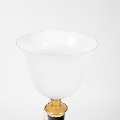 Art Deco Mazda Lamp in Beech and Brass-AYY-1495165