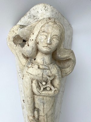 Art Deco Mermaid Sculpture, 1920s, Plaster-QKG-1368262