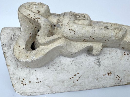 Art Deco Mermaid Sculpture, 1920s, Plaster-QKG-1368262