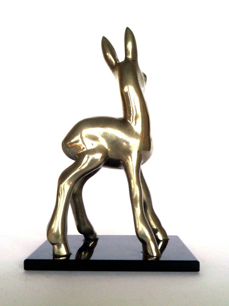 Art Deco Metal Fawn Figure, 1920s