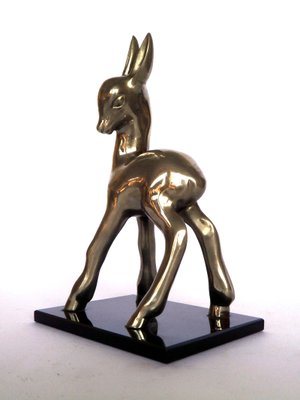 Art Deco Metal Fawn Figure, 1920s