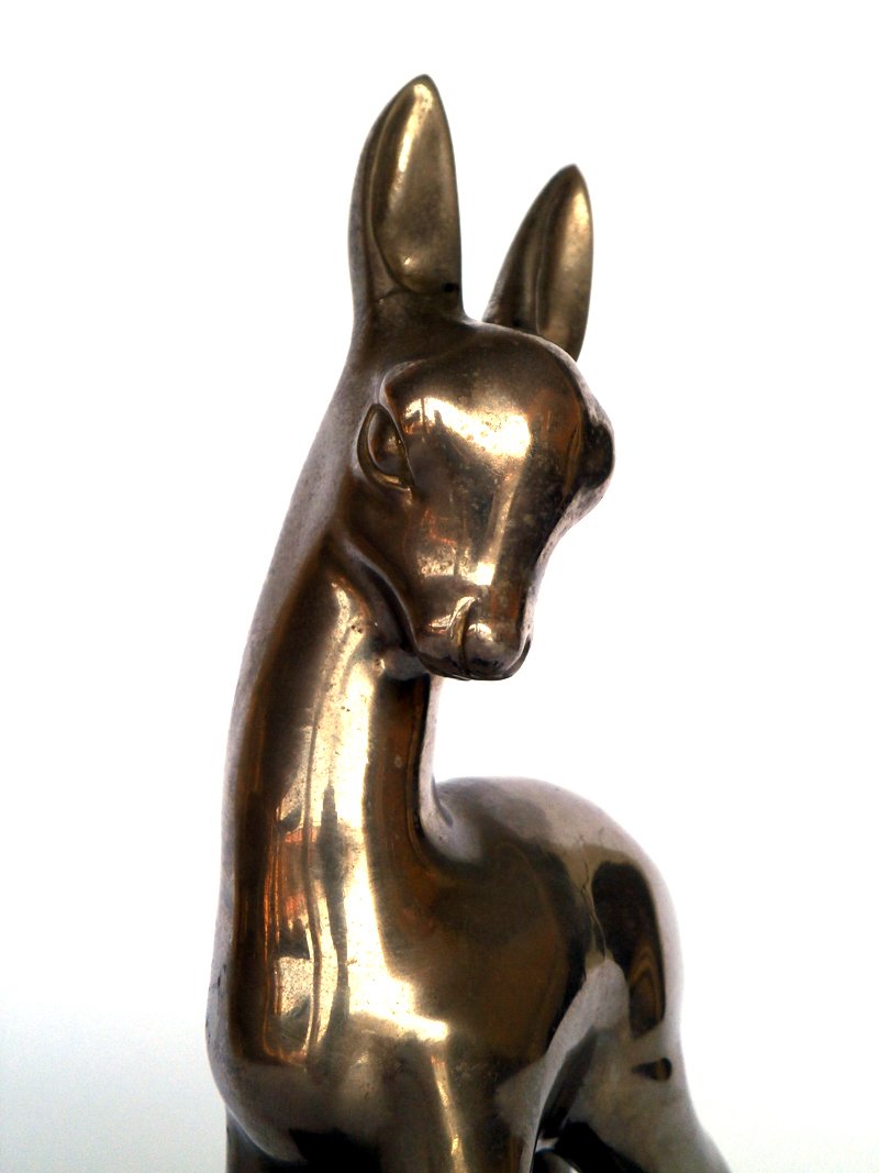 Art Deco Metal Fawn Figure, 1920s