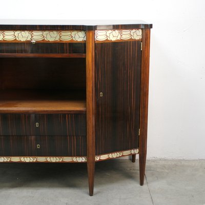 Art Decó Metal Marquetry Sideboard, 1920s-NE-1417450