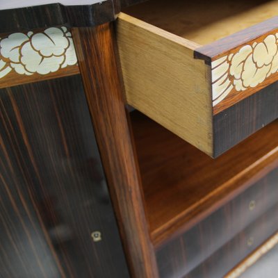 Art Decó Metal Marquetry Sideboard, 1920s-NE-1417450