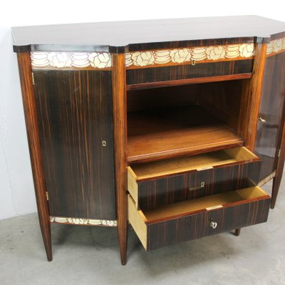 Art Decó Metal Marquetry Sideboard, 1920s-NE-1417450