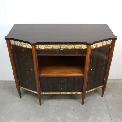 Art Decó Metal Marquetry Sideboard, 1920s-NE-1417450