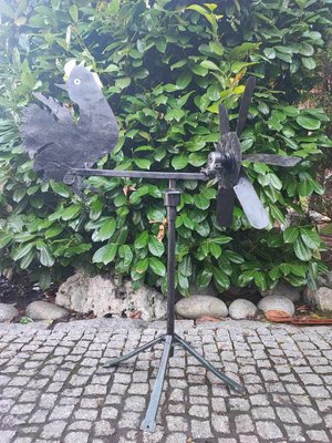 Art Deco Metal Weather Rooster Wind Indicator, 1940s-CAQ-1787428