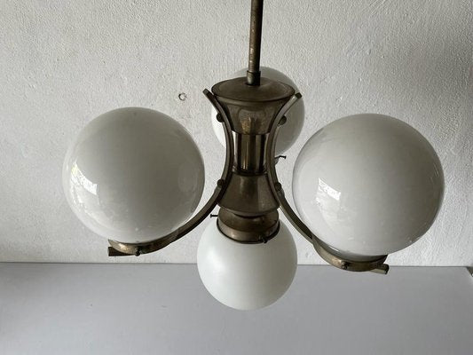 Art Deco Metallic and Silver Ceiling Lamp, Germany, 1940s-RDS-1418625