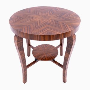 Art Deco Mid 20th Century Round Coffee Table, Poland, 1950s-BXB-1811281