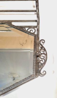 Art Deco Mirror and Wrought Iron Shelf-AWH-1004557