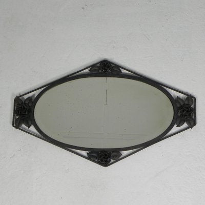 Art Deco Mirror with Faceted Glass, 1930s-TL-1779505