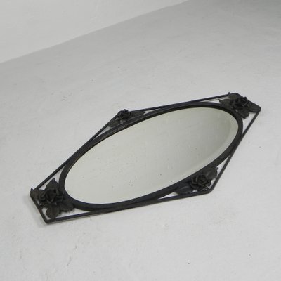 Art Deco Mirror with Faceted Glass, 1930s-TL-1779505