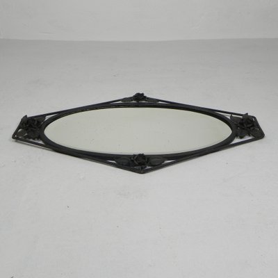 Art Deco Mirror with Faceted Glass, 1930s-TL-1779505