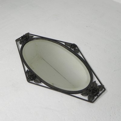 Art Deco Mirror with Faceted Glass, 1930s-TL-1779505