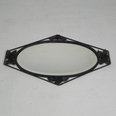 Art Deco Mirror with Faceted Glass, 1930s-TL-1779505