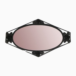 Art Deco Mirror with Faceted Glass, 1930s-TL-1779505