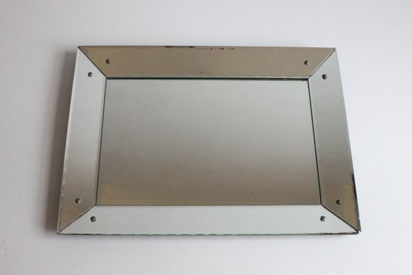 Art Deco Mirror with Scalloped Edges-PLT-1385453