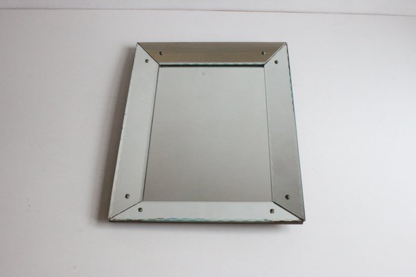 Art Deco Mirror with Scalloped Edges-PLT-1385453