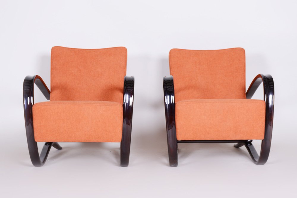 Art Deco Model H-269 Armchairs attributed to Jindřich Halabala for Up Závody, 1930s, Set of 2