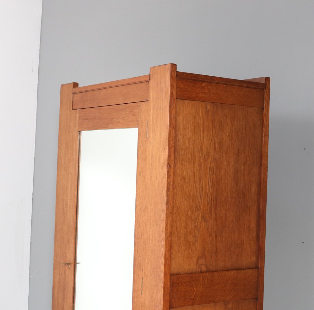 Art Deco Modernist Armoire or Wardrobe in Oak by Hendrik Wouda for Pander, 1924