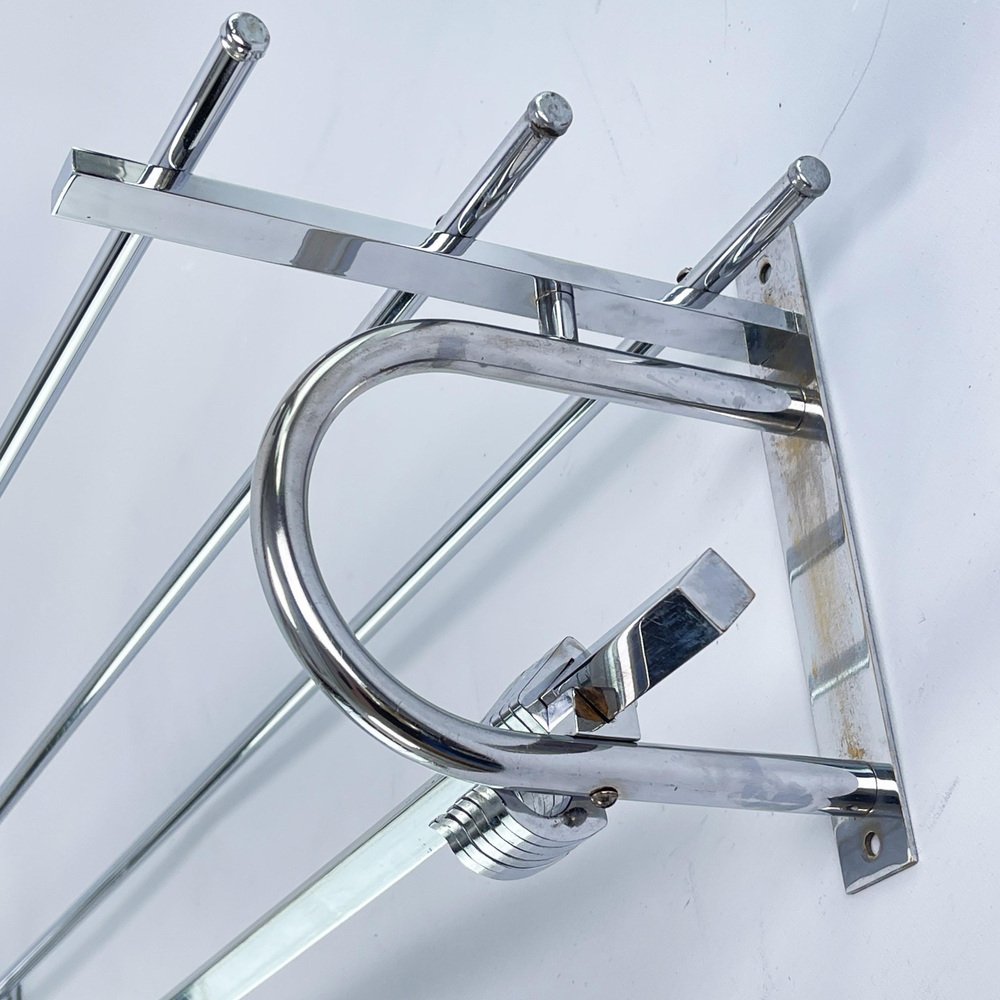 Art Deco Modernist Bauhaus Coat Rack in Chrome, 1930s