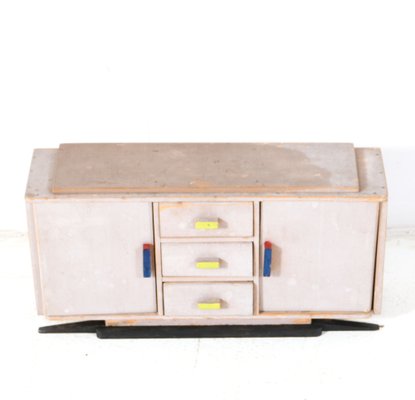 Art Deco Modernist Children's Credenza in Lacquered Plywood, 1930s-MY-1795642