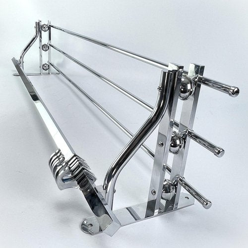 Art Deco Modernist Coat Rack in Chrome, 1930s