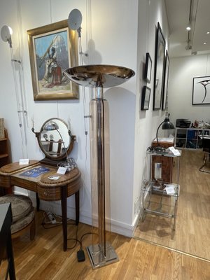 Art Deco Modernist Floor Lamp attributed to Jacques Adnet, France, 1930s-YXM-1436092