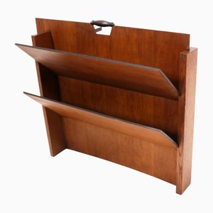 Art Deco Modernist Magazine Rack in Oak by Frits Spanjaard for L.O.V. Oosterbeek, 1920s-MY-1444870