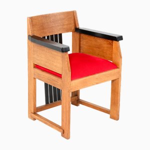 Art Deco Modernist Oak Armchair by Hendrik Wouda for Pander, 1920s-MY-1820995