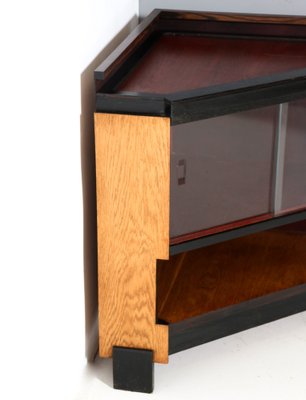 Art Deco Modernist Oak Corner Cabinet, 1920s-MY-1785653