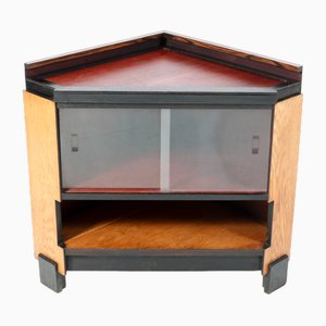 Art Deco Modernist Oak Corner Cabinet, 1920s-MY-1785653