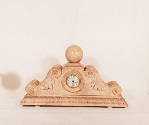 Art Deco Molded and Carved Stone Clock, 1930s-AWH-780781